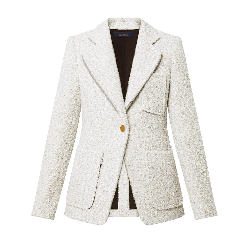 

Pants 22FW Women's New White Suit Jacket #wfmd6127, Beige