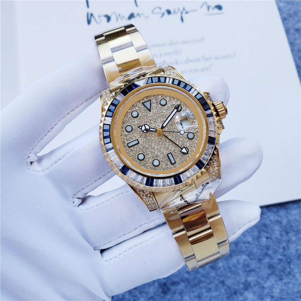 

Watch Automatic Mechanical Mens Watches 41mm Silver Wristband Waterproof All Stainless Steel Wristband Fashion Designer Wristwatch b90, Color1