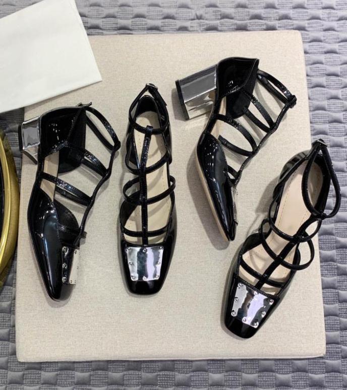 

Classic High Heel Boat Shoes Ladies Dress Shoes Sexy Patent Leather 100 Cowhide Round Toe Vintage Chunky Heel Black White Balleri7805654, Split