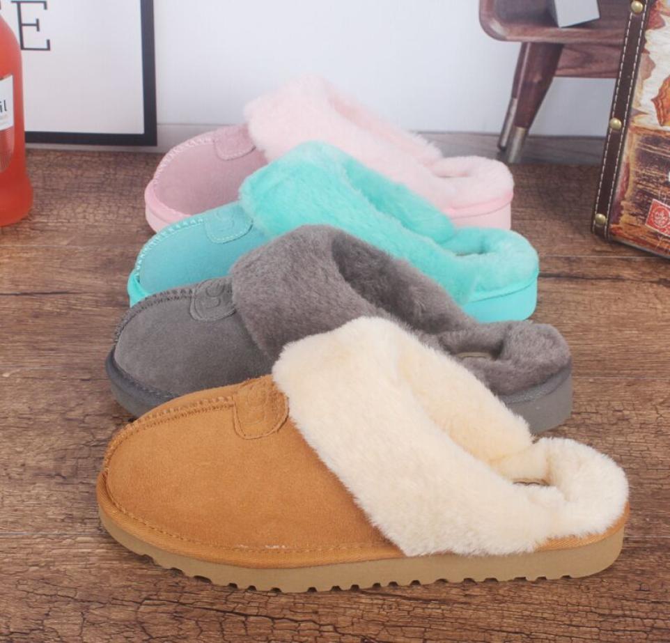 

Winter Fur Mens Wool slippers Slide Women men slides slipper Scuffs Luxury Sandals keep warm Cotton Fabric Plush 34455690076, Dark green