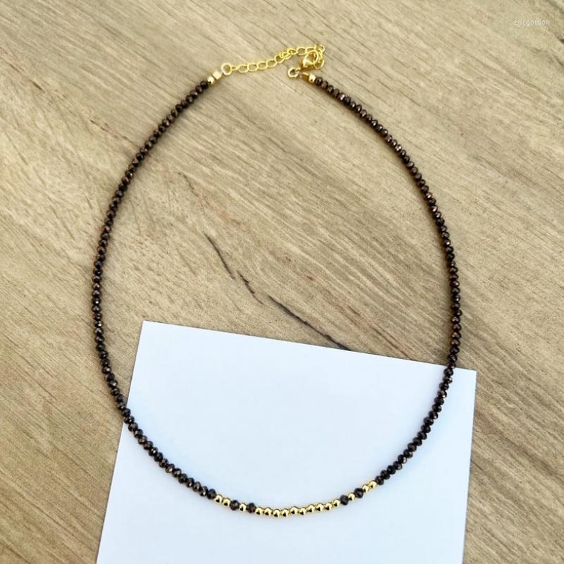 

Choker Minimalist Multi-colored Crystal Beads Short Necklace Simple Plain Daily Jewelry Femme Homme Bijoux Wholesale