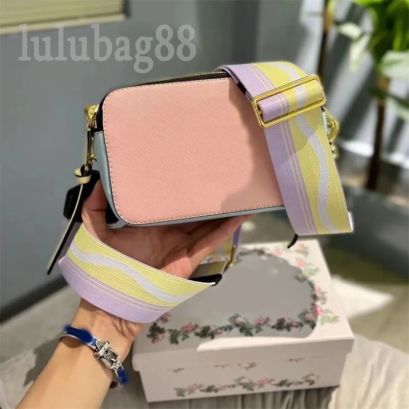 

Snapshot small bag leather luxury camera bag zipper internal pocket holiday travelling portable multicolor cotton lining sac black brown C23, 13#