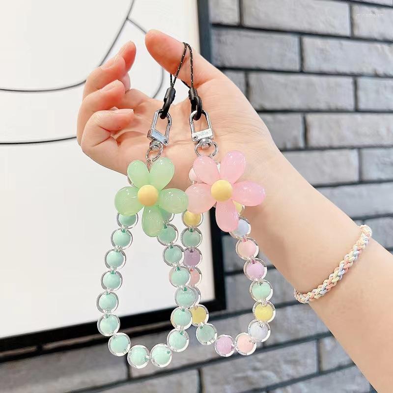 

Keychains Hanging Card Chains Beaded Cord Phone Girls Women Keychain Jewelry Strap Lanyard Multicolor Charm