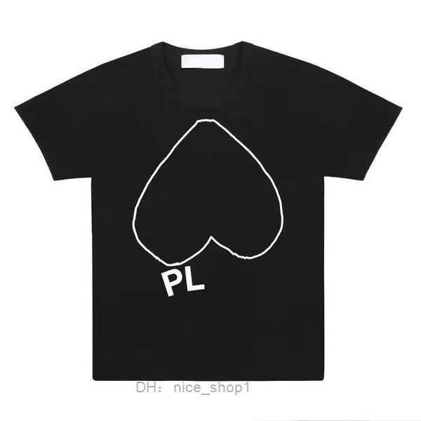 

Men' Play Mens t Shirt Designer Cdg Embroidery Red Heart Commes Des Casual  Badge Quanlity Tshirts Cotton Short Sleeve Loose Overs 15 UFLO