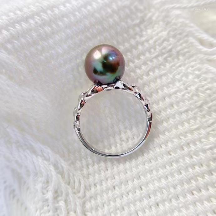 

Cluster Rings XCL FASHION PURE 18K BLACE PEARL&NATURAL DIAMOND RING FINE JEWELRY FOR LADY PARTY DAILY WEAR BIRTHDAY GIFT
