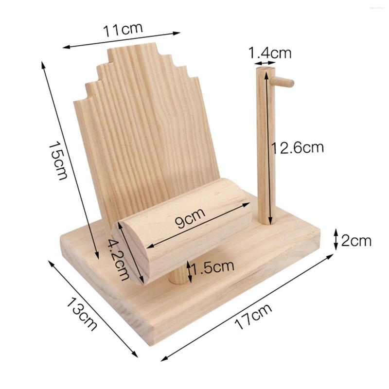 

Jewelry Pouches Solid Wood Display Decoration Showcase For Home Necklace Watch