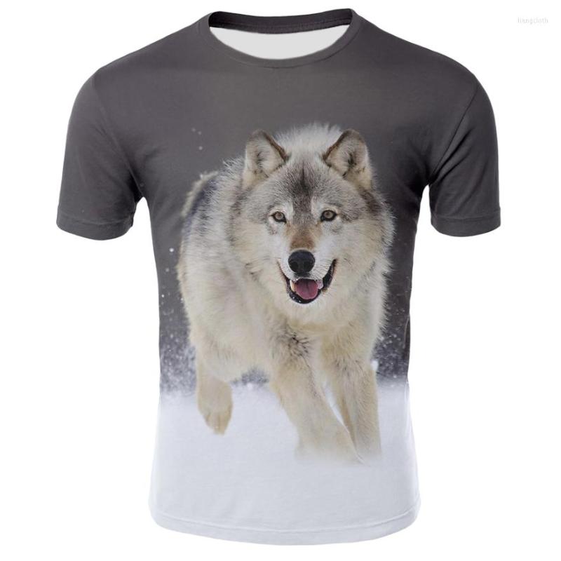 

Men's T Shirts Wolf Print 3D Series T-Shirt Autumn Summer Tee Short Sleeve O-neck Tops High Quality Funny Animal Shirt Men, T16