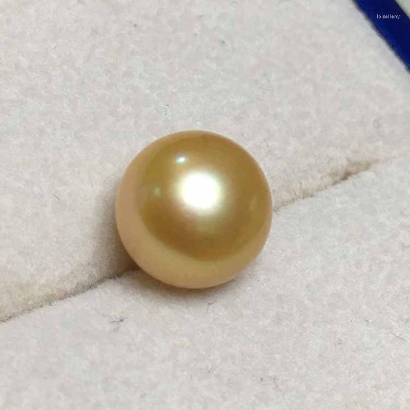 

Loose Diamonds Huge One 14-15mm Natural Sea Genuine Golden Round Pearl