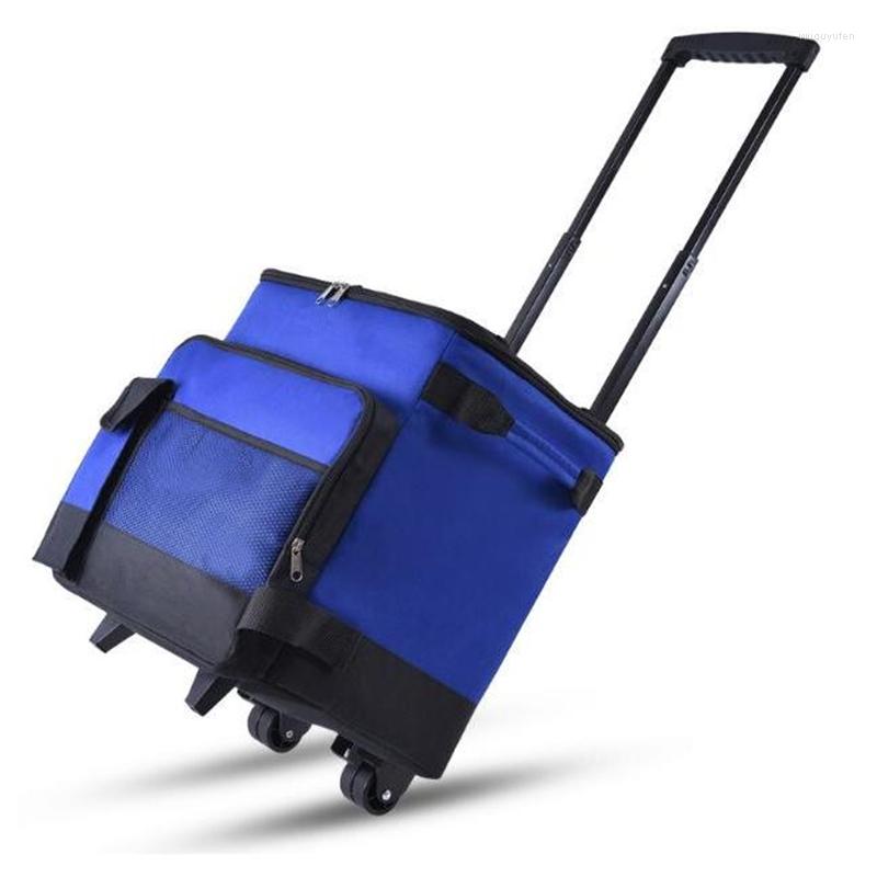 

Suitcases Insulated Rolling Cooler Bag Trolley Grocery Camping Picnics Large Capacity Thermal Bags With Wheels