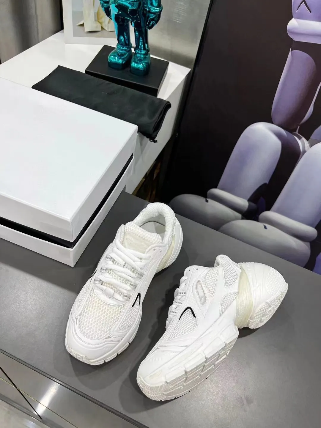 

Women designer shoes casual mans shoes sneakers lace-up shoe leather fashion lady graphic designer platform running shoe woman male fitness sports size 35- 42, Black