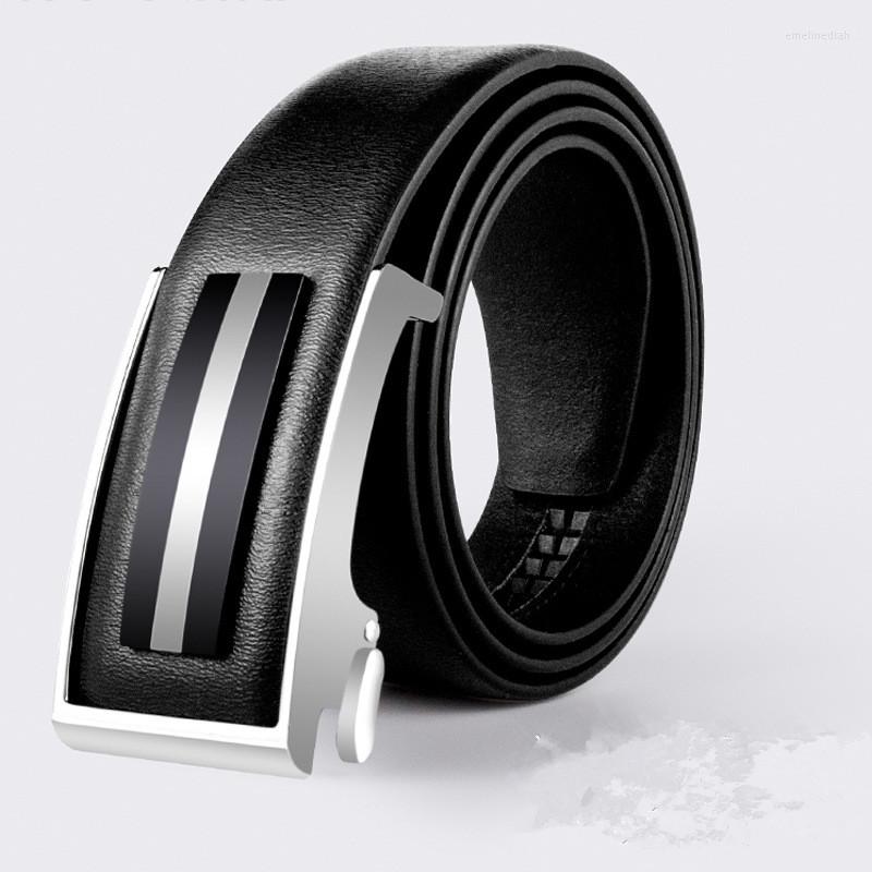 

Belts TJ-TingJun Men's Waistband Skin Waist Automatic Buckle Belt Fashion Korean Spot Crossover 2023 Style N1351, Black