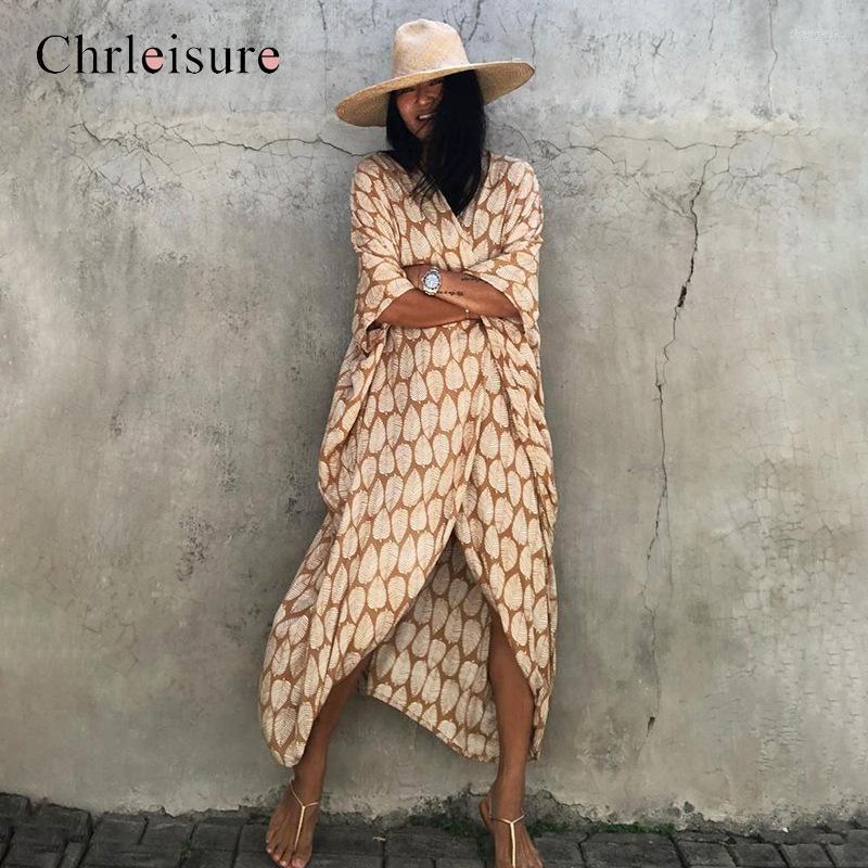 

Women's Swimwear CHRLEISURE Summer Beach Cover Ups One-Piece Tie Dye Beachwear Outfits Long Printing Up Bathing Suit Female, Army green