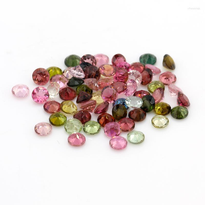 

Loose Gemstones Factory Price Small Size Colorful 1.0MM-1.5MM Round Brilliant Cut Natural Tourmaline Gemstone For Diy Jewelry Making