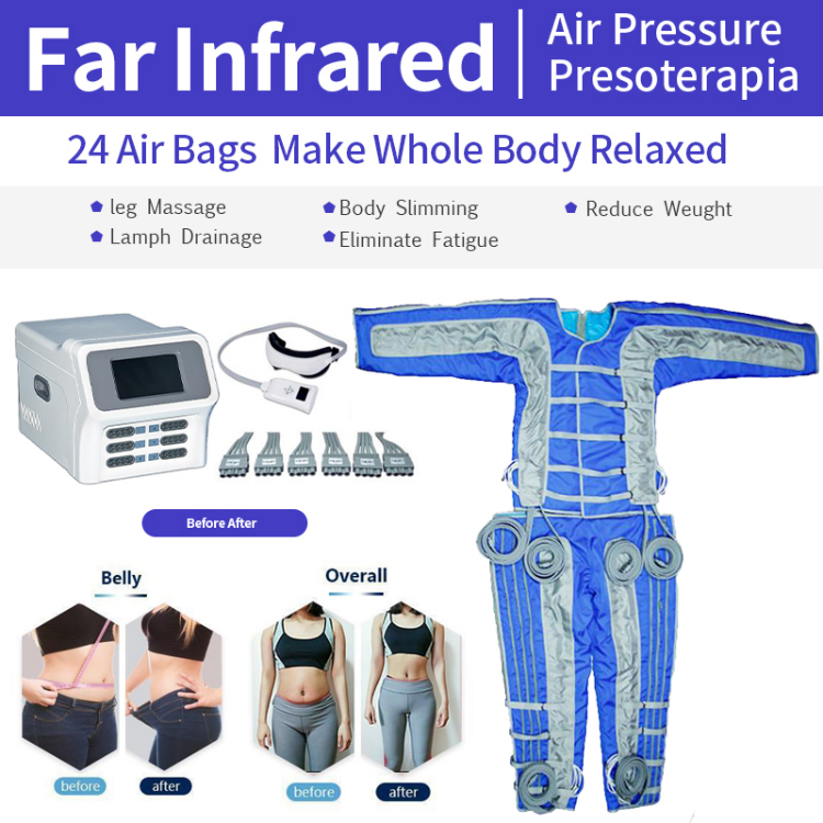 

Slimming Machine Far Infrared Presoterapia Lymph Drainage Machines 24 Air Bags Pressure Body Massage Fat Loss Slimming Equipment