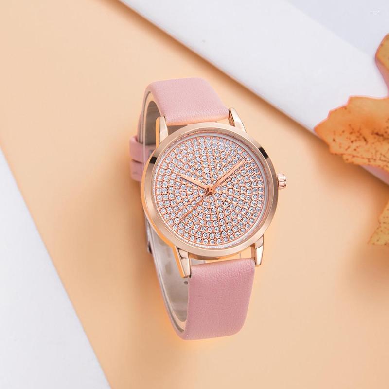 

Wristwatches Fashion Watch For Women Elegant Simple Square Quartz Wristwatch Casual Leather Band GirlsGift Clock Montre Femme Femmes, Pink