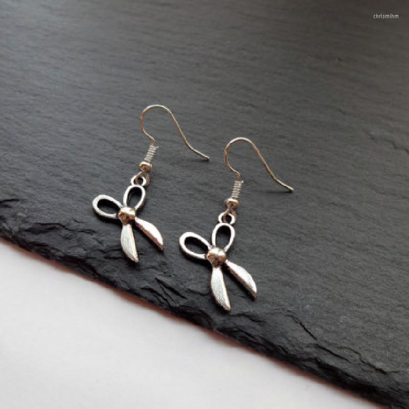 

Dangle Earrings Gothic Silver Plated Mini Scissors Ear Hooks Wedding Party Holiday Men And Women Daily Jewelry