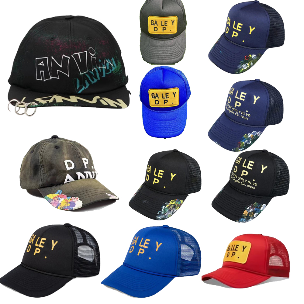 

2023 Latest Patch Embroidery Men's Ball Caps Casual Galleryes Lettering Curved dept Brim Baseball Cap Fashion Letters Hat Printing