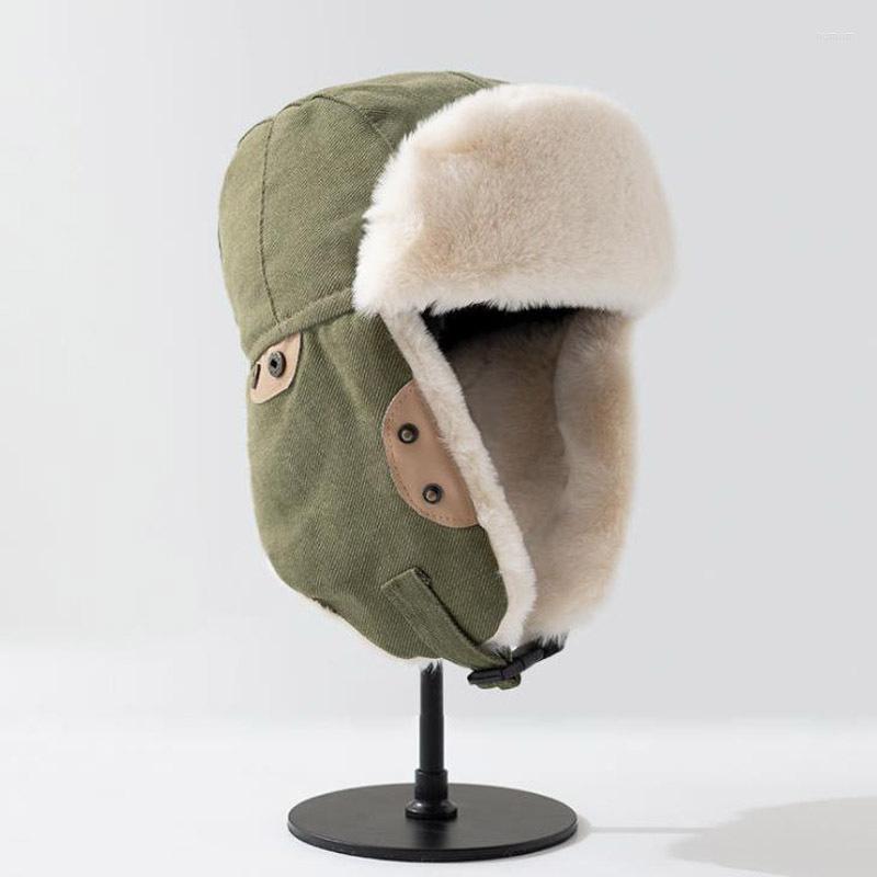 

Berets Winter Fashion Men Women Cycling Ear Protection Windproof Flying Pilots Women's Cap Flight Bomber Hat Beanie Hats, Yellow