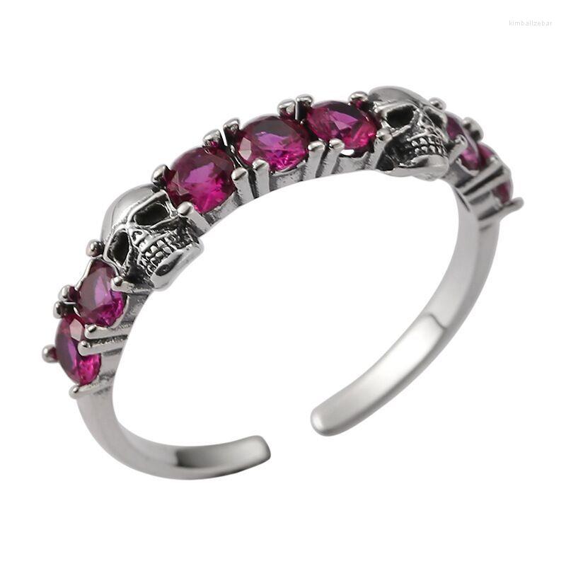 

Wedding Rings Korean Transparent Skull Zircon For Women Lover Open Charm Finger Ring Valentine's Day Gifts Jewelry 2023