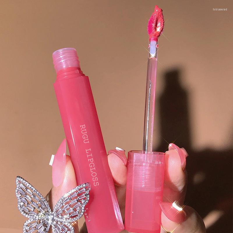 

Lip Gloss Water Light Mirror Glaze Lipstick Summer Glass Moisturizing Long Lasting Non-stick Cup Makeup Cosmetic TSLM1, 01