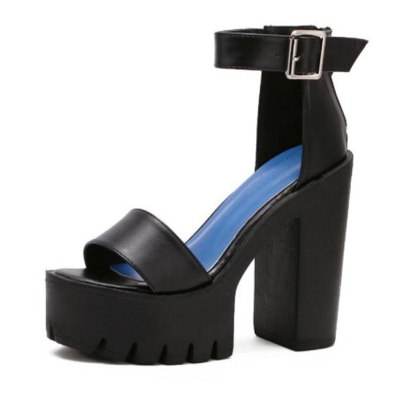 

drop white summer sandal shoes for women arrival thick heels sandals platform casual russian shoes8575663, Black