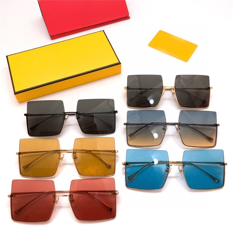 

New designer sunglasses for men and women classic generous half frame fashion sunscreen sunglasses star same style with box