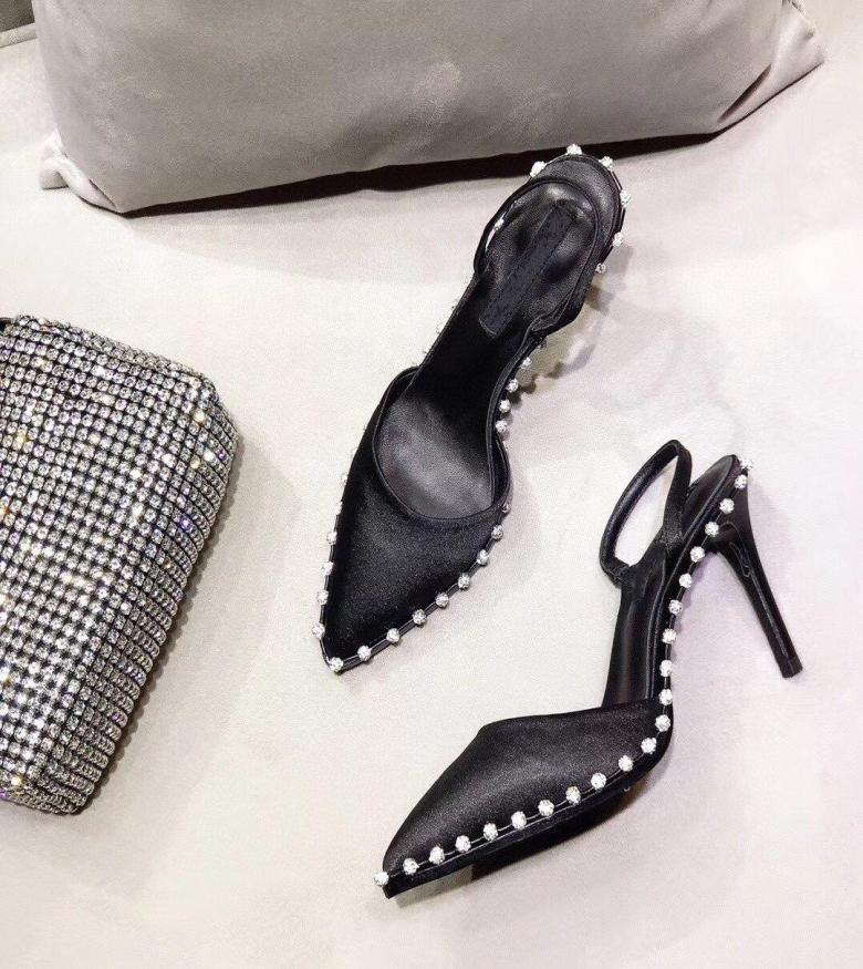 

yellow satin rina slingback pump nova crystal embellished high heel shoes with chain mesh rhinestone pouch r women shoes2267098, Fuchsia