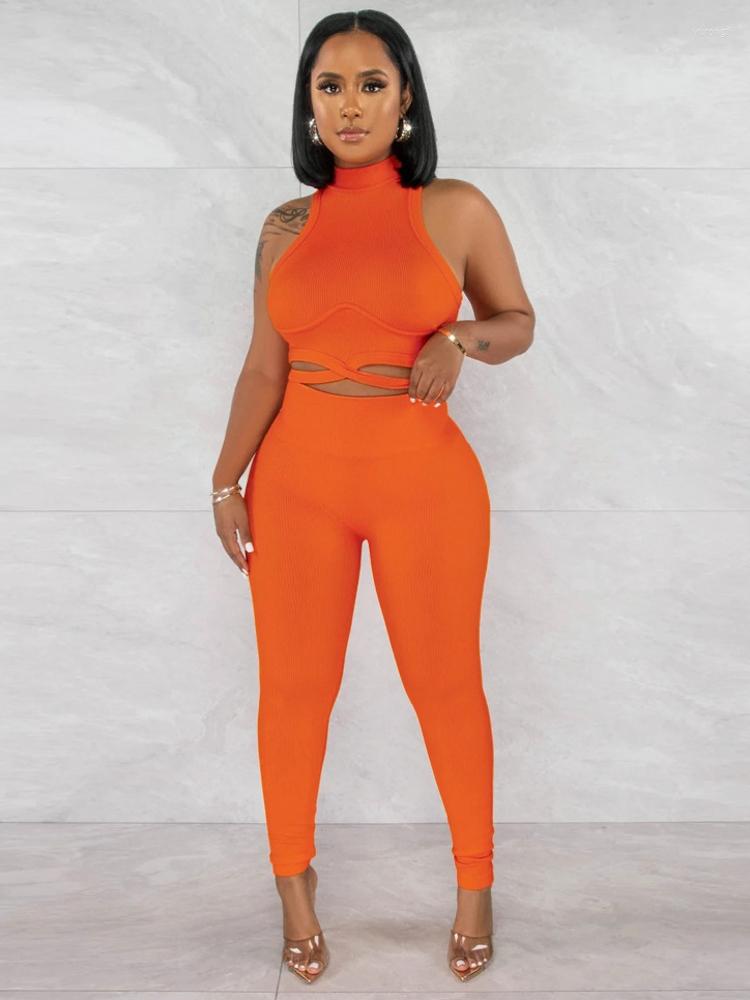 

Women' Two Piece Pants 2 Women Sets 2023 Arrival Spring Summer Matching Solid Color Pieces Top Suits Outfits Clothing, Black