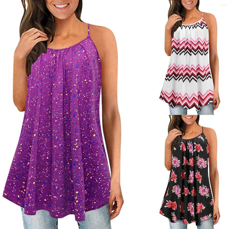 

Camisoles & Tanks Womens Summer Top Temperament Sexy Print Tank Mini Tops Women, Black