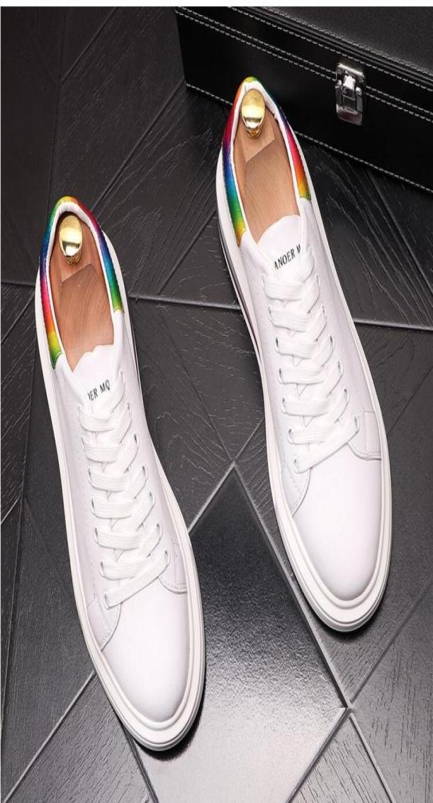 

High Quality Men Loafers Slip On Casual Leather Shoes Mens Comfortable Shoes Breathable Sneakers Flats DA277106082, White