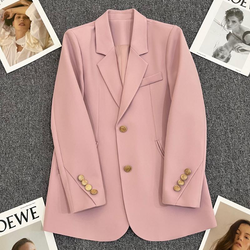 

Women' Suits Pink Suit Jacket Women 2023 Spring And Autumn High-end Korean Version Of Casual Fried Street Temperament Niche Blazer Woman, Nude pink