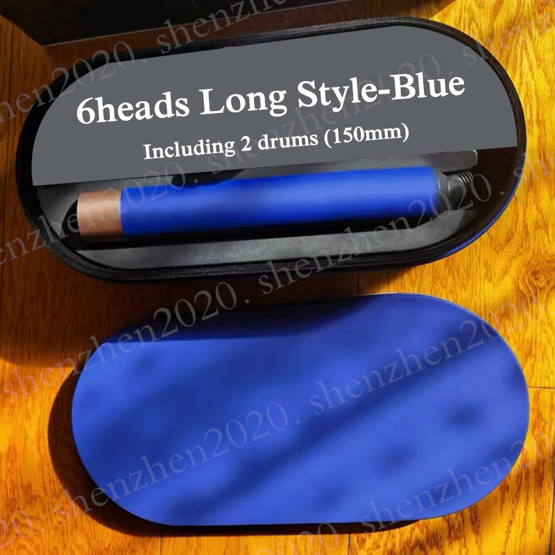 150mm Long Barrel 6Heads Hair Curler Hairs Styling Device Hair Dryer Automatic Curling Iron Hair Brush with Gift Box-image-411009939