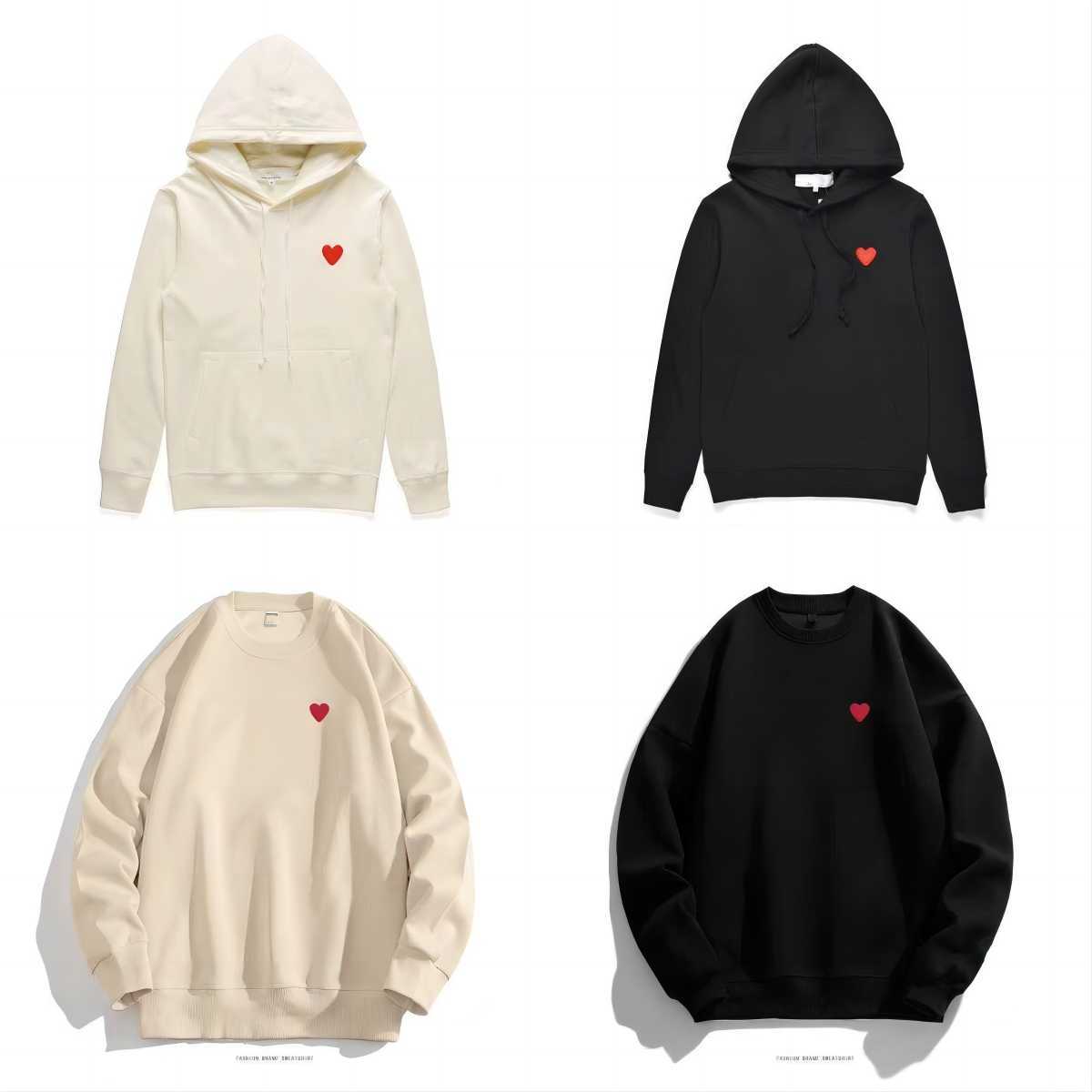 

Men' Hoodies Sweatshirts 21s Designer Play Commes Jumpers Des Garcons Letter Embroidery Long Sleeve Pullover Women Red Heart Loose De s021