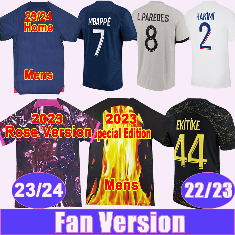 

23 24 MBAPPE ICARDI Mens Soccer Jerseys 22 23 SERGIO RAMOS Home Away 3rd 4th Special Edition Football Shirt VERRATTI KIMPEMBE DRAXLER Short Sleeve Uniforms, Qm10868 22 23 4th ... patch