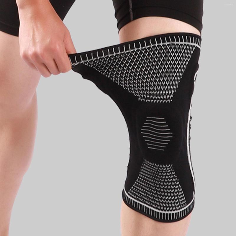 

Knee Pads 1PC Sports Fitness Running Cycling Support Braces Elastic Nylon Sport Compression Pad For Basketball, Navy blue