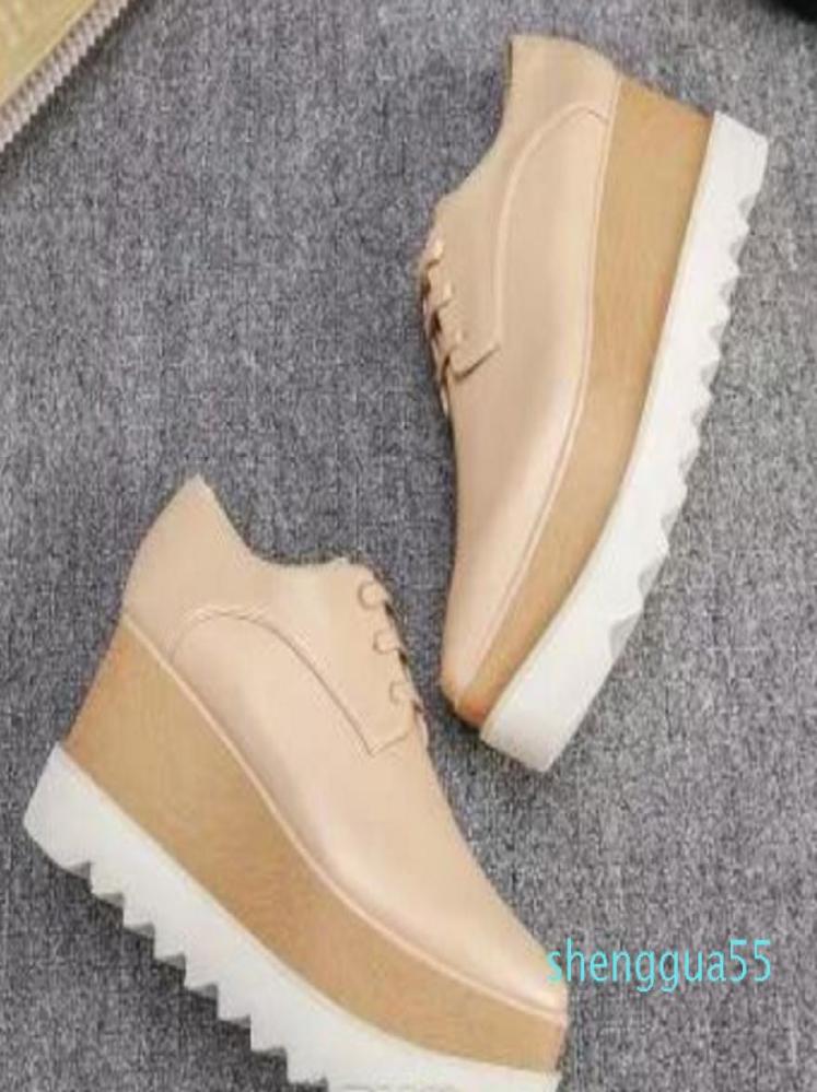 

new Stella Mccartney Stell women Shoes Italy Elyse Gold Glitter White Sole Wedge Oxford Derby Britt Platform 44993385989, Green