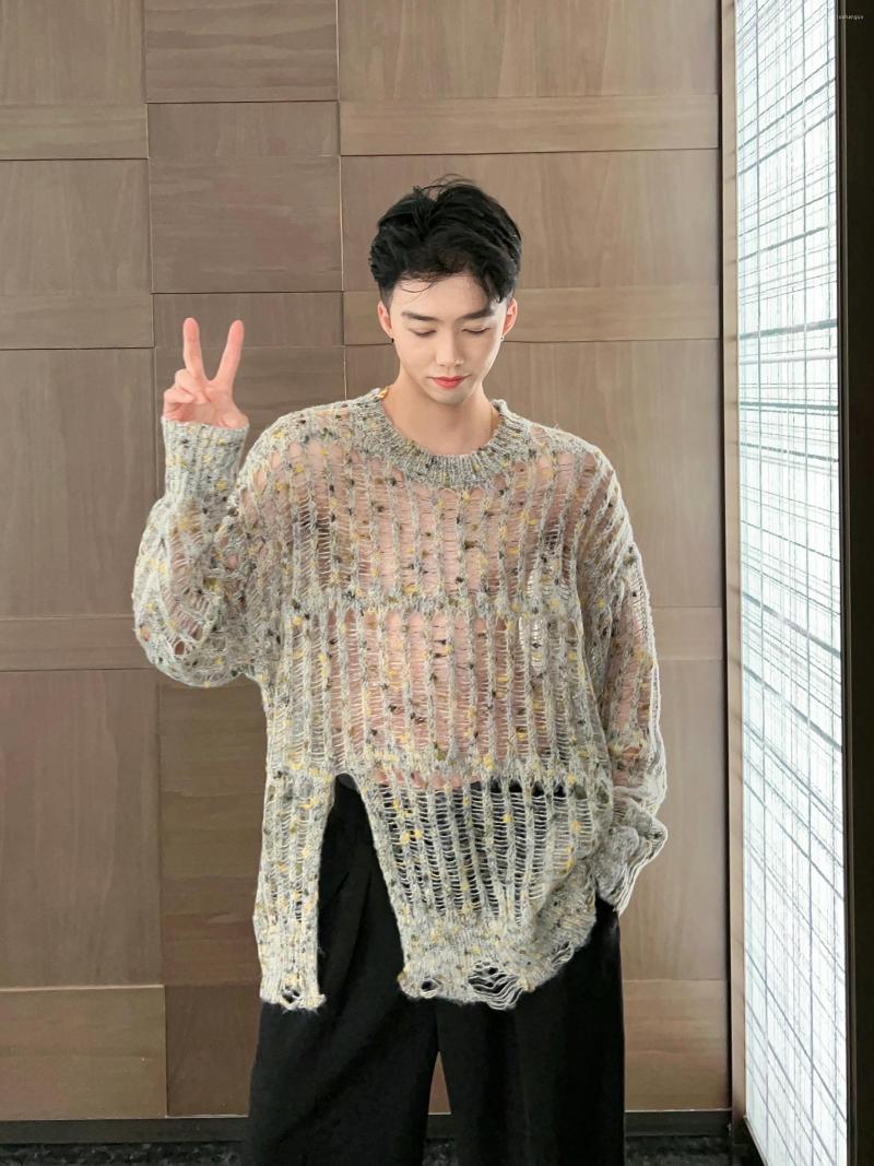 

Men' Sweaters Gh0296 Fashion Men' 2023 Runway Luxury European Design Party Style Clothing, Beige