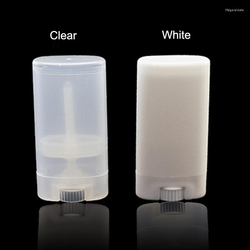 

Lip Balm 20pcs 15ml Clear/White Deodorant Container Lotion Bar 15g Oval Twist Tube Round