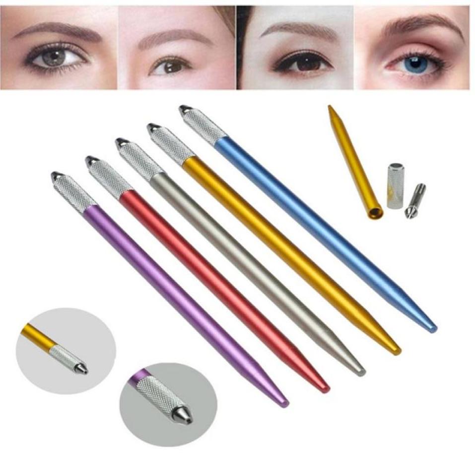 

3D Eyebrow Lip Embroidery Microblading Pen Permanent makeup Tattoo Machine Manual Tip Holder Tool3697491