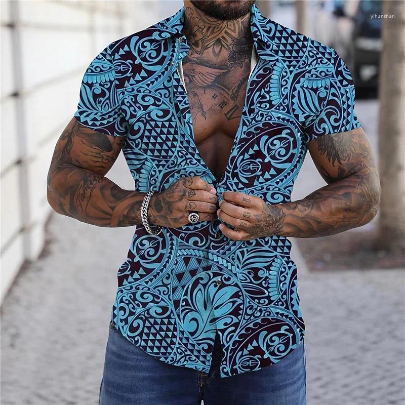 

Men's Casual Shirts Men's Shirt Graphic Floral Outdoor Street Short Sleeve Button-Down Print Clothing Apparel Fashion Breathable Summer, Army green