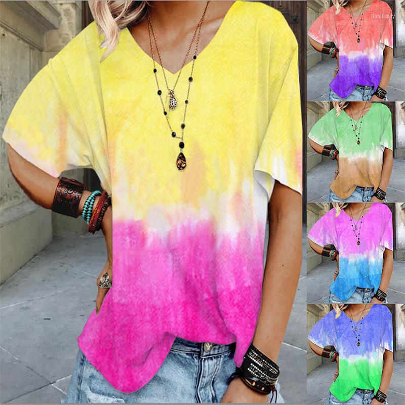 

Women's T Shirts Loose T-shirts Women Jumpers Short Sleeve V-neck Tops Woman Pullovers Female Summer Sexy Fashion Street Cloth Undershit, Color5