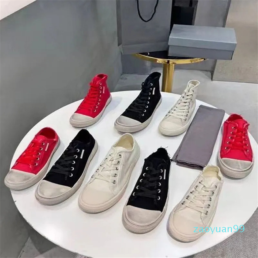 

top quality Casual Shoes mens cloth High shoes women Travel laceup sneaker cowhide fashion Flat Running Trainers Letters woman shoe platform men gym sneakers size 35, White[high top shoes]