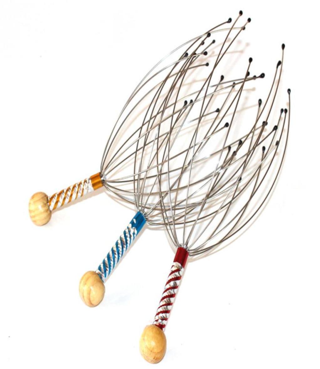 

50pcs Pro Head Neck Scalp Relax Massager Stainless Steel Head Massage Octopus Equipment Stress Release Tool8345584