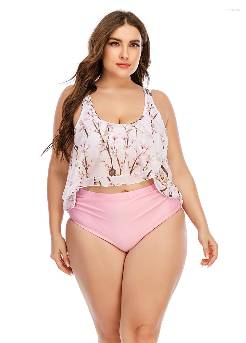 

Women's Swimwear 2023 Sexy Ruffle Plus Size Bikini Women Swimsuit High Waist Printed Bathing Suits Summer Beachwear Swimming Suit -5XL