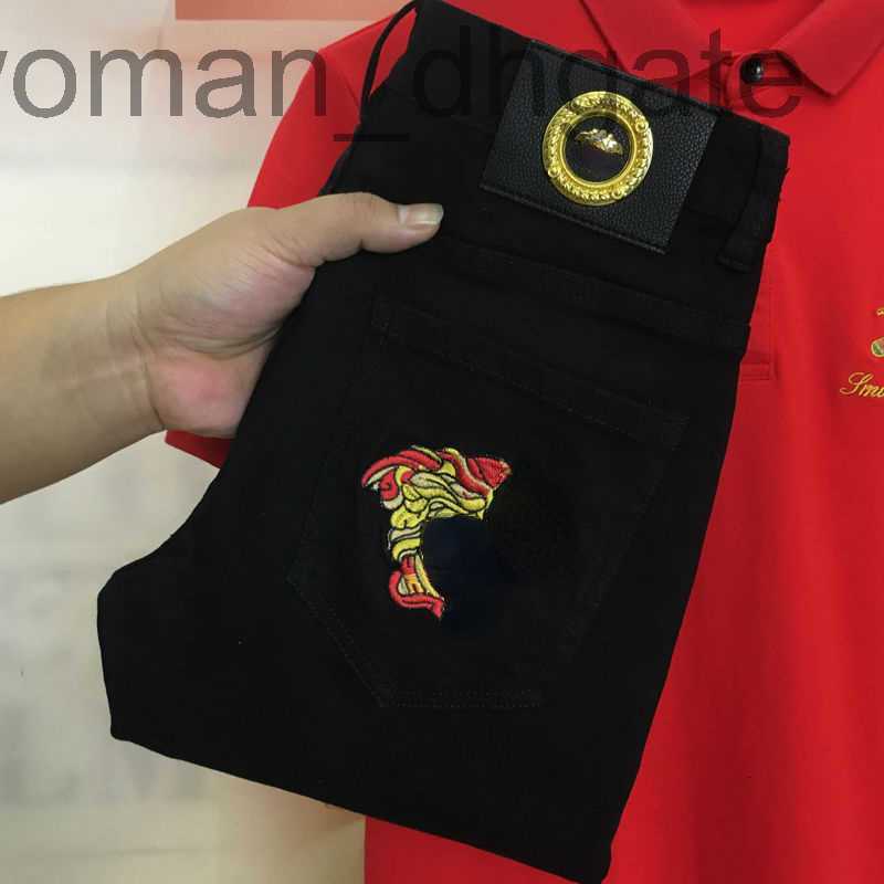 

Men's Jeans DesignerFashion Mens jeans Medusa Embroidered Trousers Designer pants Slim Fit Hip Hop Jeans Black Pants oversize Size 27-36 70MG