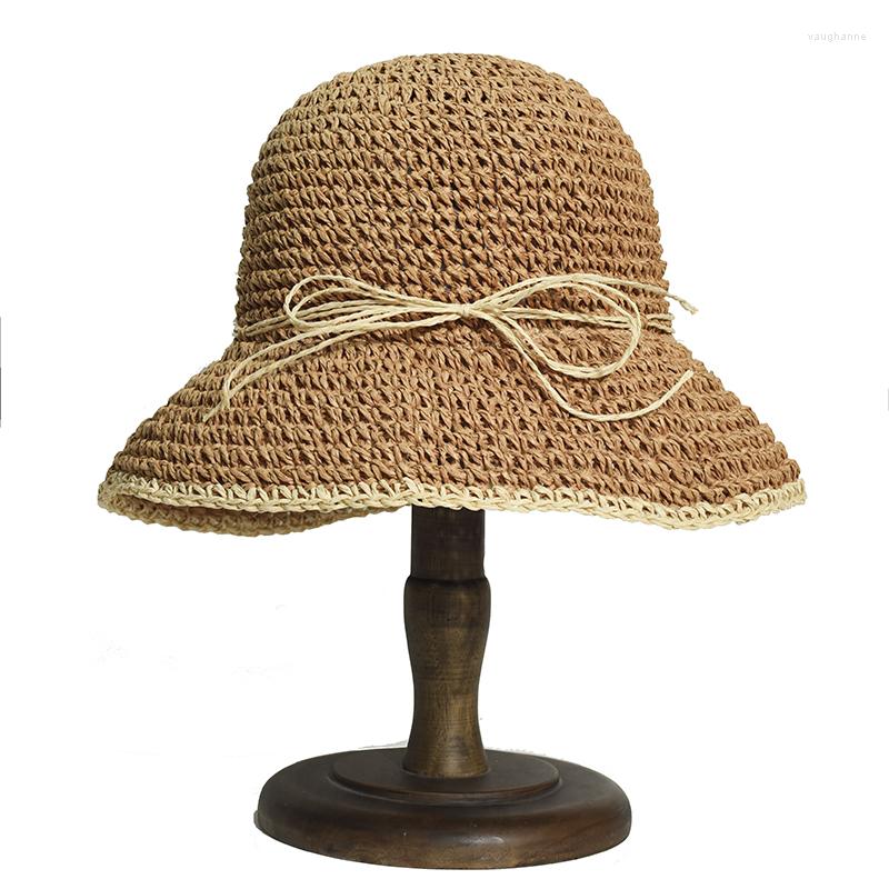 

Wide Brim Hats Simple Girl Sun Hat Floppy Summer For Women Beach Panama Straw Dome Weave Bucket Femme Shade, Beige