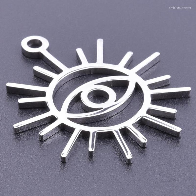 

Charms 1Pcs Sun Moon Crescent Devil's Eye Sunlight Pendants Silver Color Stainless Steel For Breloque Pour Fabrication Bijoux