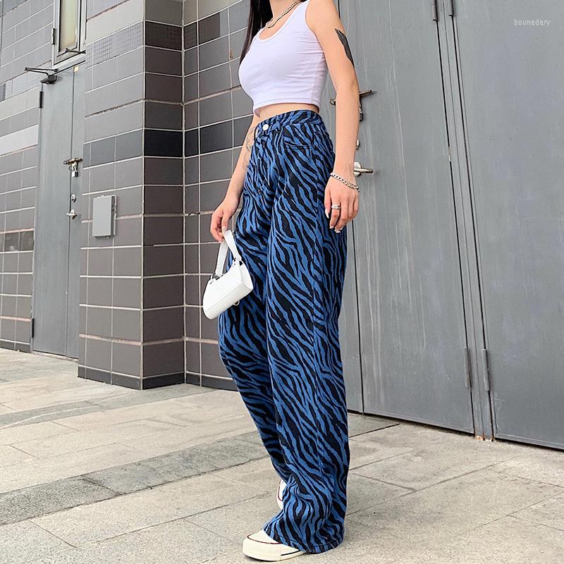 

Women' Jeans Y2k Zebra Stripes Loose Wide Leg Pants Women Vintage Indie High Waist Denim 2023 Fashion Spring Autumn Trousers, Black