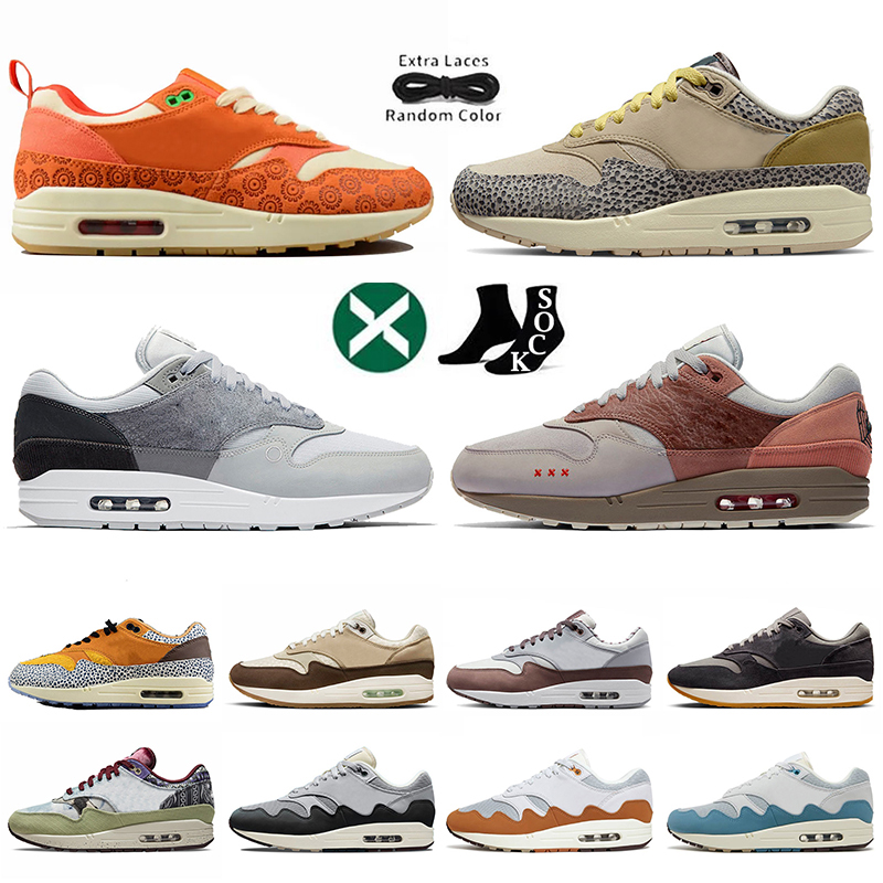 

New Original Maxs 1 87 Running Shoes for Mens Womens Designer Classic Summit White Shima Duck Honey Dew Baroque Brown Travis 1s London Sneakers Trainers 36-47, D34 evergreen aura 36-45