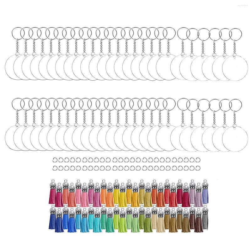 

Keychains 300Pcs Acrylic Keychain Blanks Clear Circles Discs Transparent For DIY Craft Project
